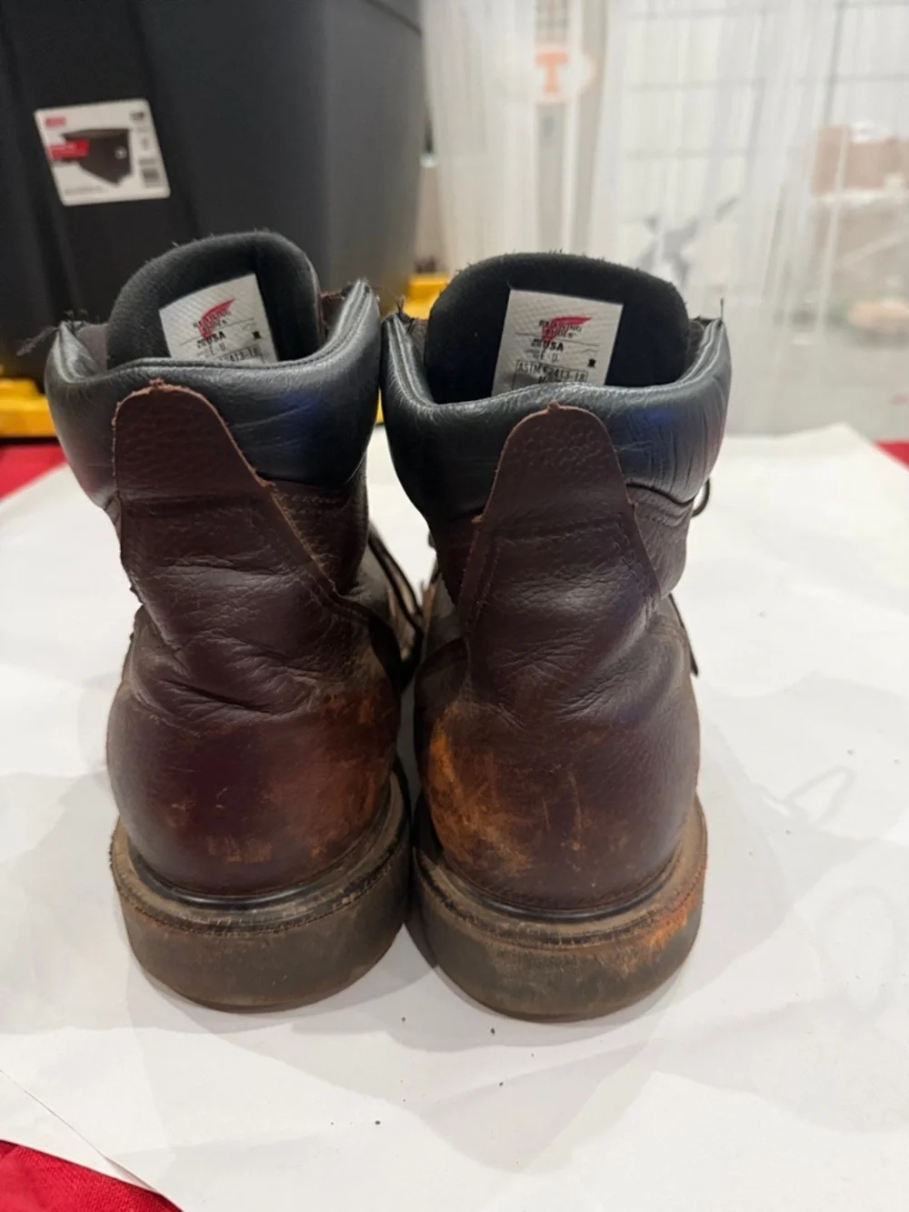 Red Wing Shoes Men's Dark Brown Leather Work Boots